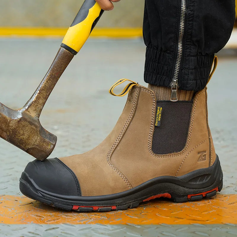 Premium Leather Safety Chelsea Boots TM