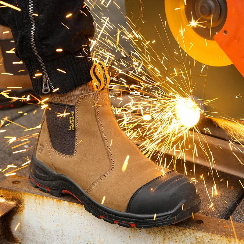 Premium Leather Safety Chelsea Boots TM
