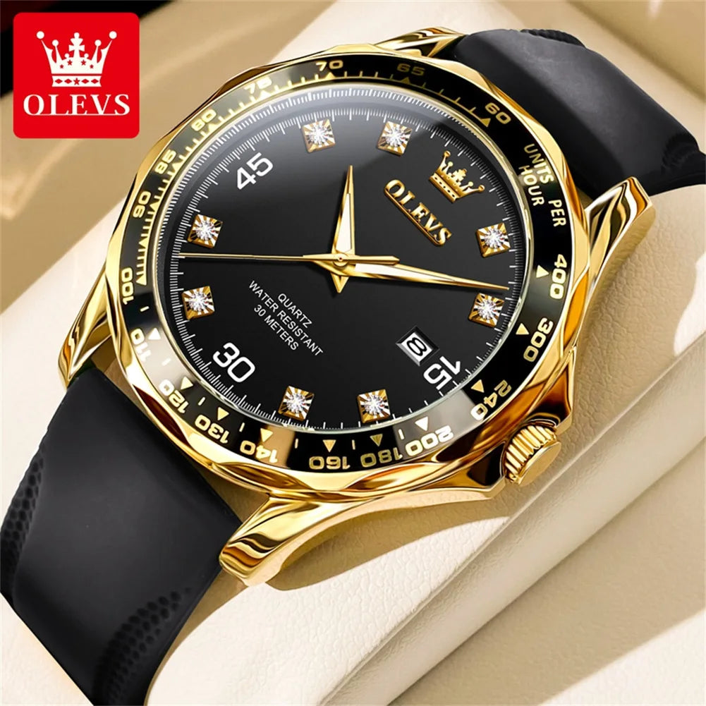 Sleek Green Quartz Diving Watch™