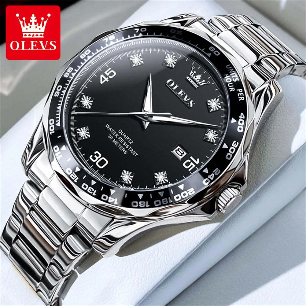Sleek Green Quartz Diving Watch™
