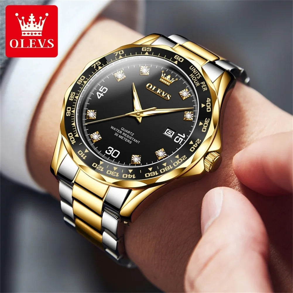 Sleek Green Quartz Diving Watch™