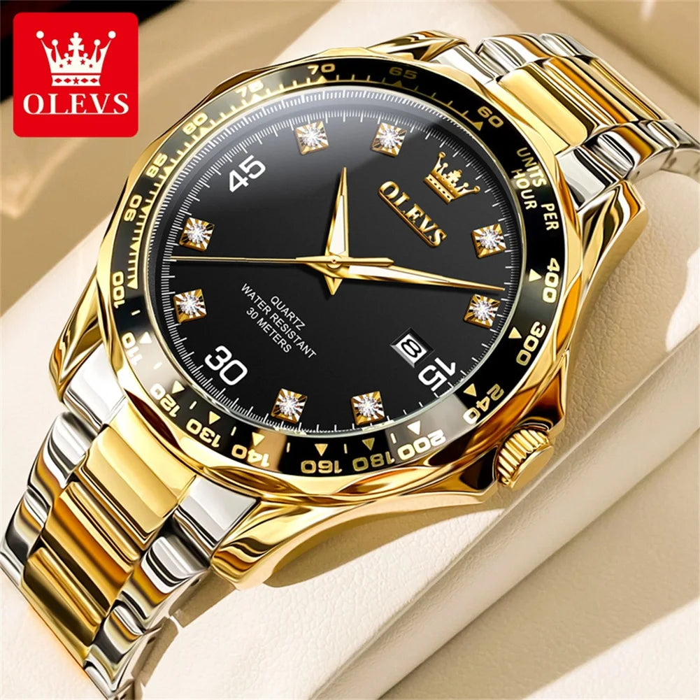 Sleek Green Quartz Diving Watch™