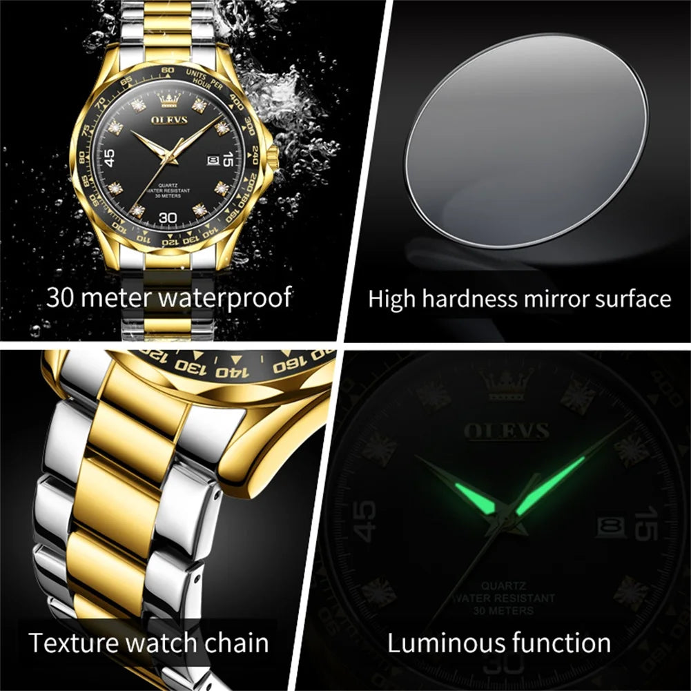 Sleek Green Quartz Diving Watch™