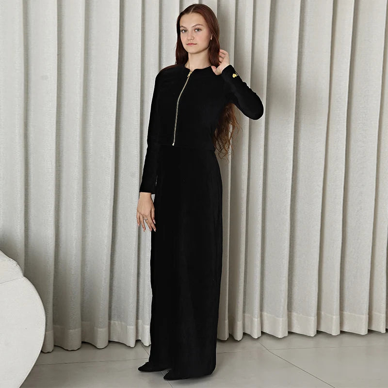Chic Corduroy Maxi DressTM